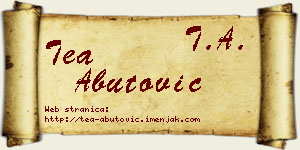 Tea Abutović vizit kartica